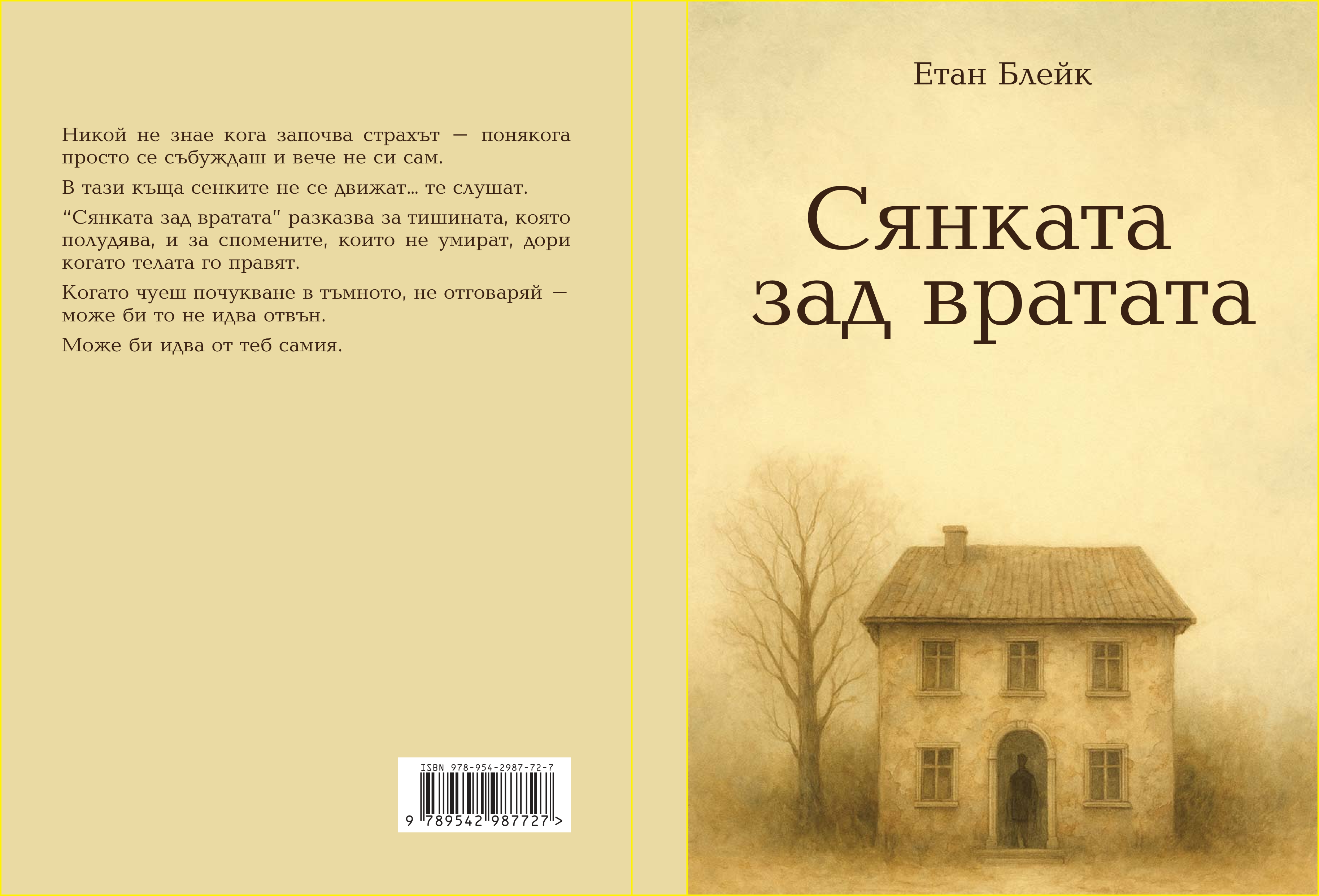 Корица на книгата "Сянката зад вратата" от Етан Блейк